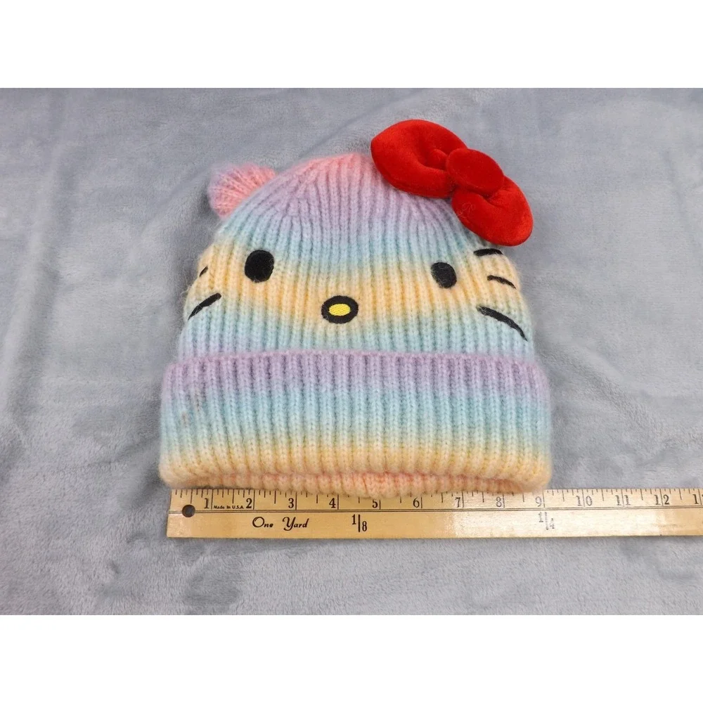 Hello Kitty Beanie/Hat‎ by Sanrio One Size Pastel/Multi Color Fleece Lined